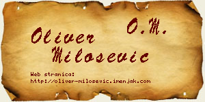 Oliver Milošević vizit kartica